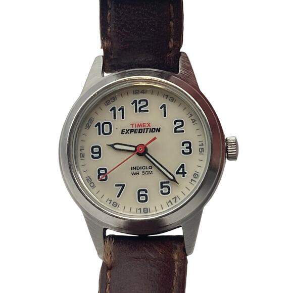 Timex Expedition Indiglo Womens Watch New Battery - Adjustable Band WR 50m - Picture 2 of 9